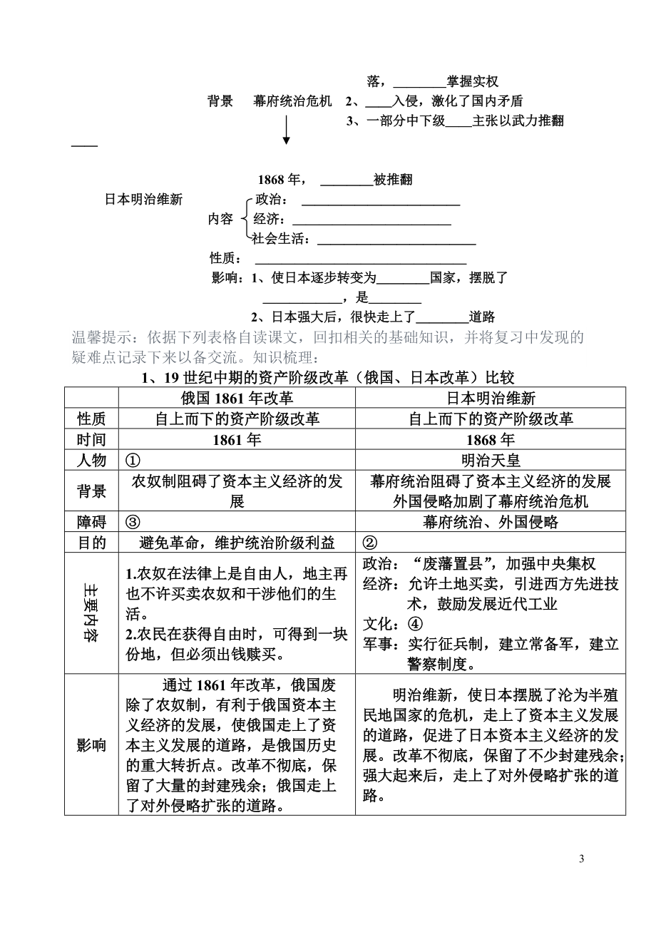 无产阶级的斗争与资产阶级统治的加强基础知识和习题.doc_第3页
